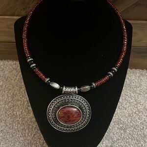 Premier Designs Red Spice Necklace New in Box